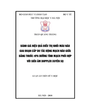 Đánh Giá Hiệu Quả Điều Trị Nhồi Máu Não Cấp Bằng Thuốc 