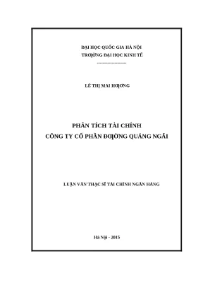 Phân Tích Tài Chính Công Ty Cổ Phần Đường Quảng Ngãi