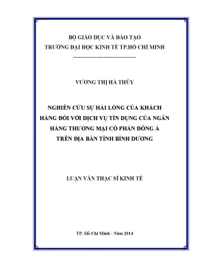 Nghiên cứu sự hài lòng của khách hàng với dịch vụ tín