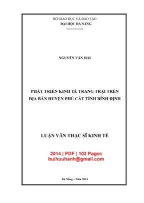 Luận văn Kinh tế trang trại huyện Phù Cát, Bình Định