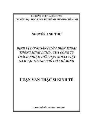 Luận văn: Định vị dòng sản phẩm Nokia Lumia tại TP.HCM