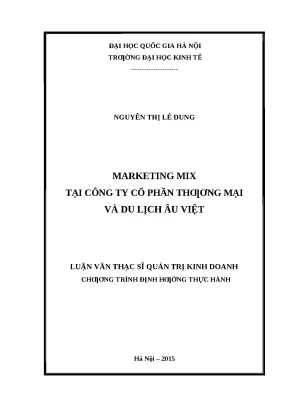 Nâng cao hiệu quả Marketing Mix tại Công ty Cổ phần