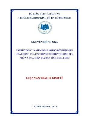 Ảnh hưởng của Kiểm Soát Nội Bộ đến Hiệu Quả Hoạt Động