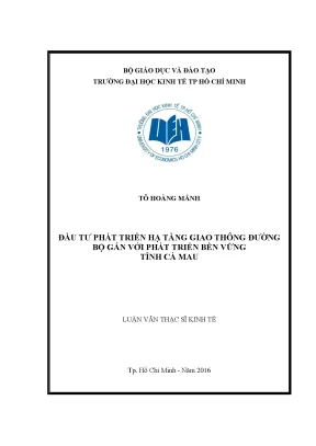 Đầu Tư Phát Triển Hạ Tầng Giao Thông Đường Bộ Bền Vững