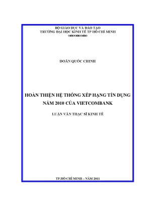 Cải tiến hệ thống xếp hạng tín dụng Vietcombank 2010