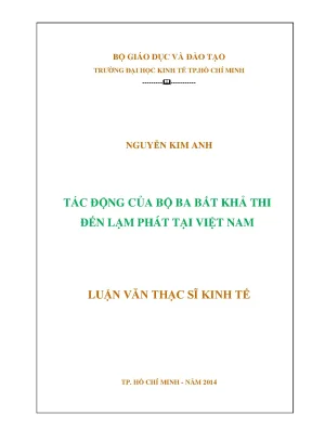 Tác động của bộ ba bất khả thi đến lạm phát tại Việt Nam