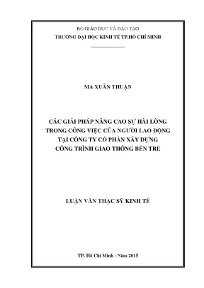 Giải pháp nâng cao sự hài lòng trong công việc tại công