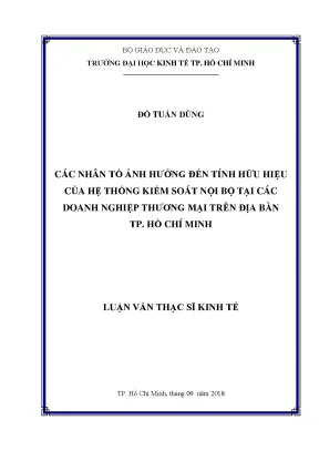 Các yếu tố ảnh hưởng đến hiệu quả kiểm soát nội bộ tại