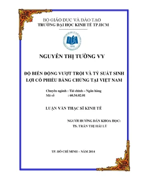 Nghiên cứu độ biến động và tỷ suất sinh lợi cổ phiếu tại