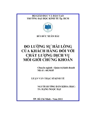 Đo Lường Sự Hài Lòng Khách Hàng Đối Với Dịch Vụ Môi Giới