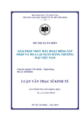 Giải pháp thúc đẩy sáp nhập và mua lại ngân hàng thương