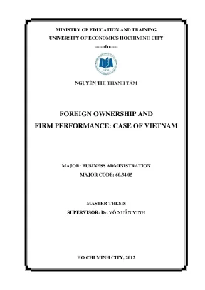 Tác động của sở hữu nước ngoài đến hiệu suất doanh 