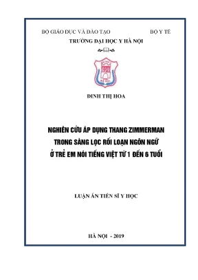 Nghiên cứu áp dụng thang Zimmerman trong sàng lọc rối 