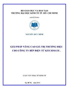 Giải pháp nâng cao giá trị thương hiệu Kitchmate (Luận văn)