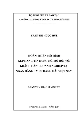 Mô Hình Xếp Hạng Tín Dụng Nội Bộ Cho Doanh Nghiệp Tại