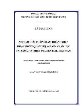 Hoàn thiện quản trị nhân lực tại Prudential (Luận văn)