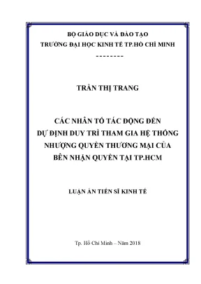 Những Nhân Tố Ảnh Hưởng Đến Dự Định Duy Trì Tham Gia
