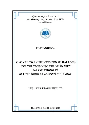 Các yếu tố ảnh hưởng đến sự hài lòng công việc của nhân
