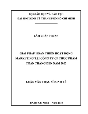 Giải pháp tối ưu hoạt động marketing tại Công ty CP Thực