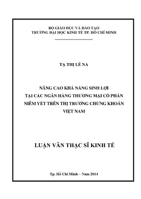 Nâng cao khả năng sinh lợi tại ngân hàng thương mại cổ