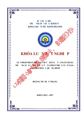 Giải pháp phát triển dịch vụ bán lẻ tại BIDV Bắc Quảng Bình