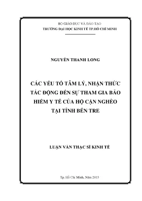 Tác động của yếu tố tâm lý đến sự tham gia bảo hiểm y tế
