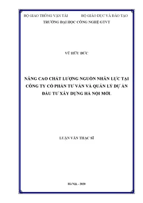Nâng cao chất lượng nguồn nhân lực tại công ty tư vấn 