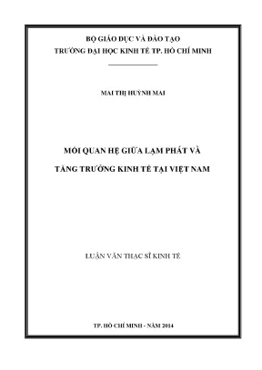 Luận văn lạm phát và tăng trưởng kinh tế Việt Nam