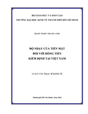 Độ nhạy của tiền mặt đối với dòng tiền tại Việt Nam