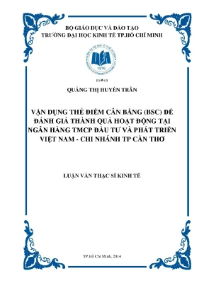 Đánh Giá Hiệu Quả Hoạt Động Ngân Hàng Bằng Thẻ Điểm Cân