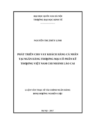 Phát Triển Cho Vay Khách Hàng Cá Nhân Tại Ngân Hàng