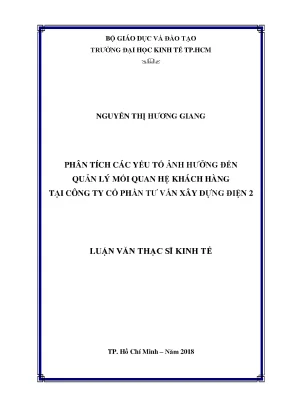 Phân Tích Yếu Tố Ảnh Hưởng Đến Quản Lý Mối Quan Hệ Khách
