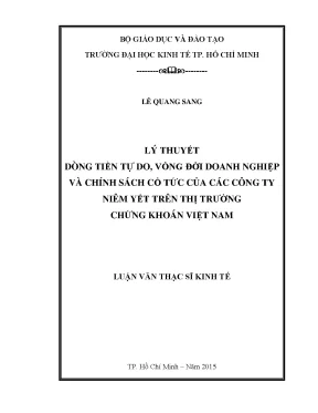 Nghiên cứu dòng tiền tự do và chính sách cổ tức của