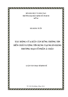 Tác động của bất cân xứng thông tin đến chất lượng tín