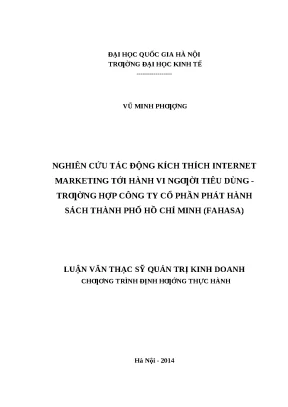 Tác động Internet Marketing tới hành vi người dùng FAHASA