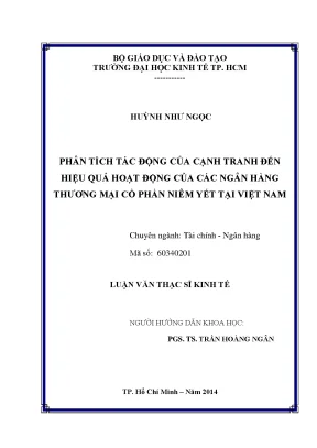 Tác động của cạnh tranh đến hiệu quả hoạt động của ngân