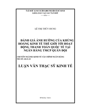 Ảnh hưởng khủng hoảng tới thanh toán quốc tế tại MB Bank