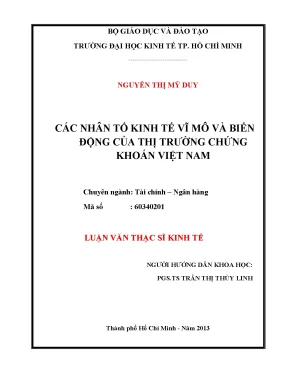Nghiên cứu tác động của các nhân tố kinh tế vĩ mô đến