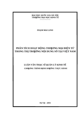 Phân Tích Thương Mại Điện Tử Trong Thị Trường Nội Dung