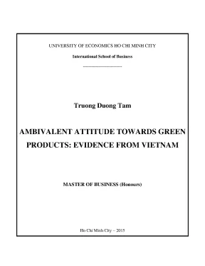 Nghiên cứu về thái độ ambivalent đối với sản phẩm xanh
