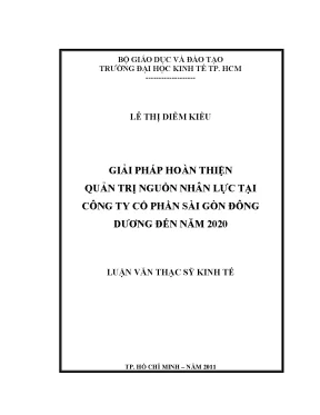 Giải pháp hoàn thiện quản trị nguồn nhân lực tại Công ty