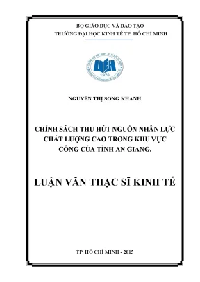 Chính Sách Thu Hút Nhân Lực Chất Lượng Cao Tại An Giang