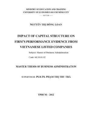 Tác động của cấu trúc vốn đến hiệu suất doanh nghiệp tại