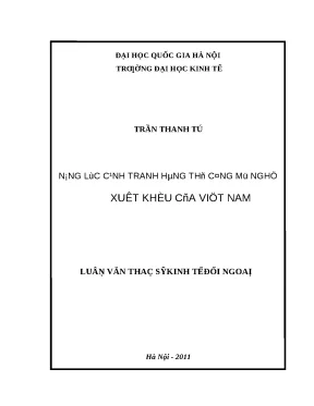 Nâng cao năng lực cạnh tranh hàng thủ công mỹ nghệ xuất