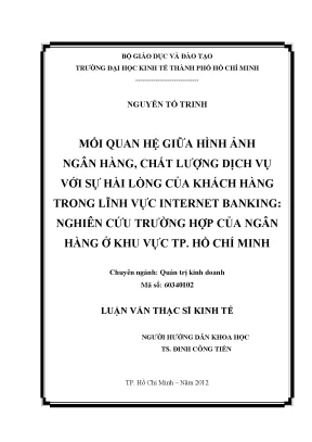 Mối Quan Hệ Giữa Hình Ảnh Ngân Hàng và Chất Lượng Dịch