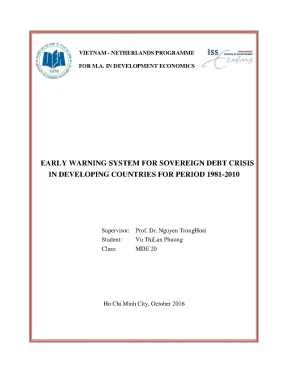 Hệ thống cảnh báo sớm về khủng hoảng nợ công ở các nước