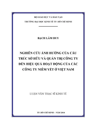 Nghiên cứu ảnh hưởng của cấu trúc sở hữu và quản trị