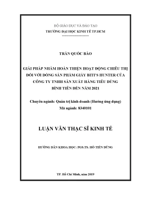 Giải pháp hoàn thiện hoạt động chiêu thị cho giày Biti's