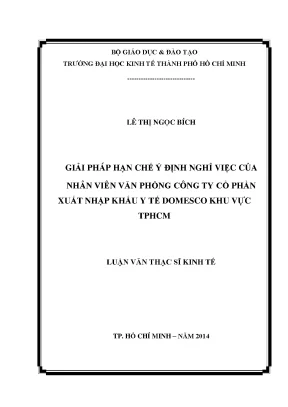 Giải pháp giảm thiểu ý định nghỉ việc của nhân viên văn