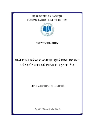 Giải pháp nâng cao hiệu quả kinh doanh cho Công ty Cổ